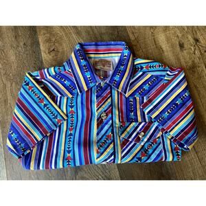 Vintage Rodeo Western Aztec Print Shirt 3T- Stir-Ups Western Model